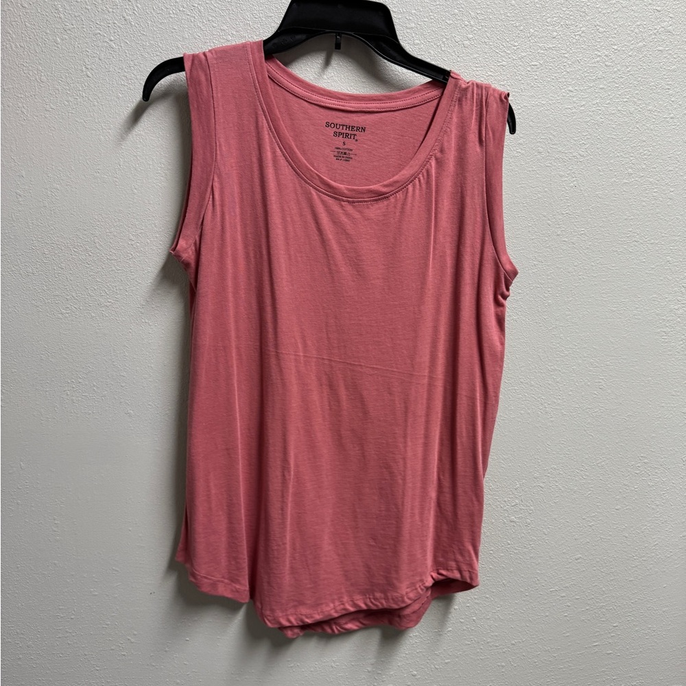 NWT! Pink Tank Top with Wide Scoop Neck and Soft Fabric